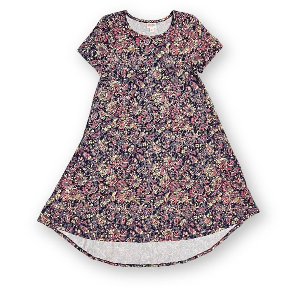 LuLaRoe Carly Floral High Low Swing Dress NWT Size XS